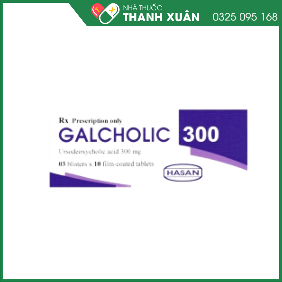 Galcholic 300 điều trị sỏi mật, xơ gan mật nguyên phát